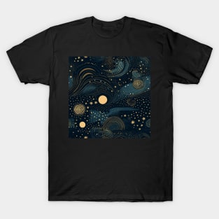 Dazzle in the Night: Make a Stellar Statement with Our Exquisite 'Starry Night' Pattern! T-Shirt